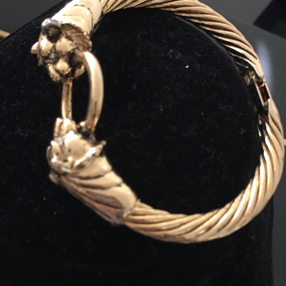 Bracelet, copper coated  with gold.